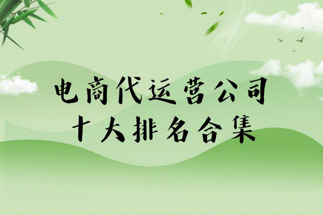 正规的淘宝代运营公司有哪些(电商代运营公司十大排名合集)