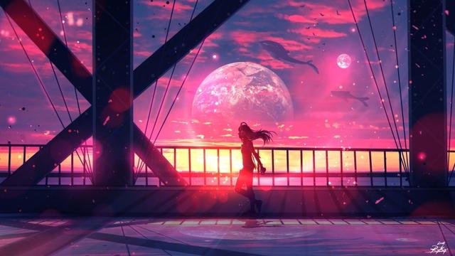 动漫名场面素材(「素材」动漫晚霞场景绘画)