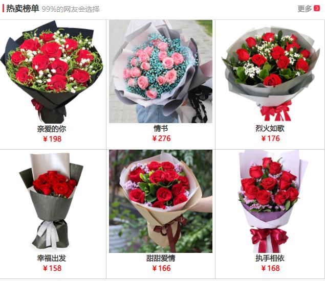 鲜花网上预订(情人节鲜花预定-情人节鲜花花束)