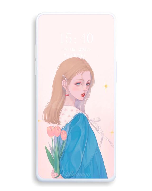 适合女生手机壁纸图片(超美仙气女生插画壁纸，慢慢生活，慢慢热爱)