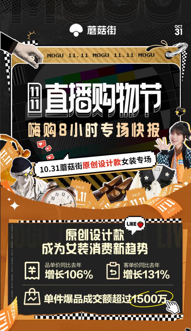 蘑菇街女装秋冬装新款(绿色、收腰、大翻领，这个双11蘑菇街上这样的原创设计女装超好卖)