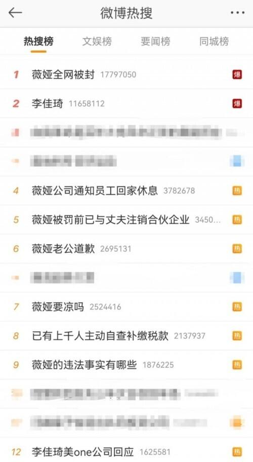 快手评论被官方屏蔽什么时候能恢复(薇娅，被封封封封封！“爆”上热搜第一)
