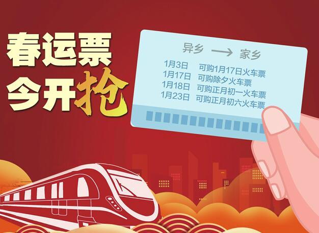 12306每天几点放票更新(春运火车票开售 12306：夜间售票时间延至凌晨1点 抢票别指望加速包)