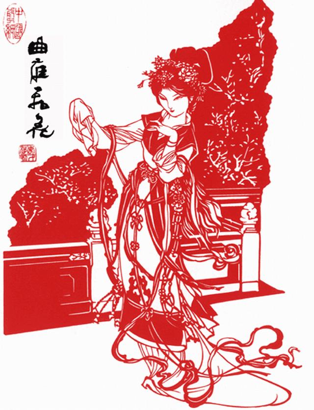 适合女生的手工折纸(以剪刀为笔，创作出柔美可人的仕女剪纸，有谁不爱)