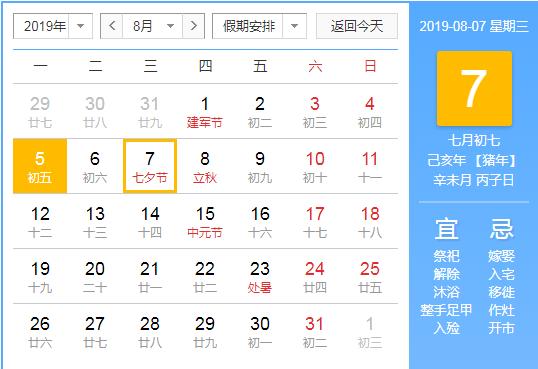 几月几号情人节农历几月几号(七夕节是几月几日农历时间 2019年七夕情人节哪一天星期几)