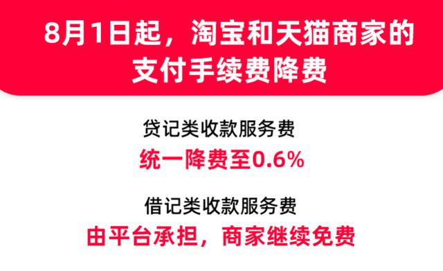 淘宝收商家多少手续费(淘宝天猫再次出台降费措施，降低商家支付手续费)