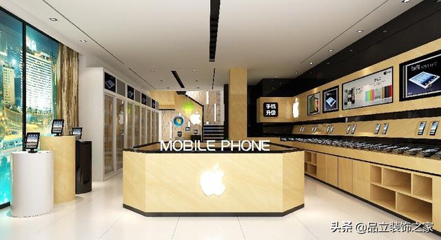 手机专卖店平面布置图(手机专卖店装修展示设计效果图)