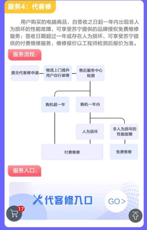 苏宁官网商城官网(苏宁推出电脑原厂代客修服务：免费上门取件，配件价格公示)