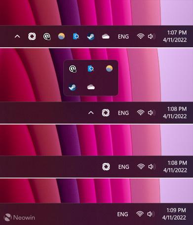 windows计划任务程序(微软 Win11 22H2 将支持禁用通知区域所有图标，还你一个整洁的PC)