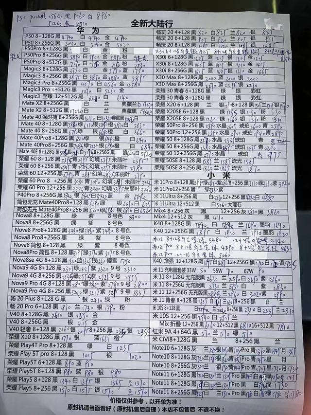 深圳手机行情网页(深圳通讯市场全新手机报价：2022年2月17号)