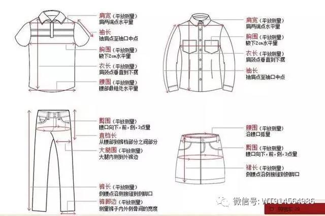 衣服尺码型号对照表(服装尺码对照表)