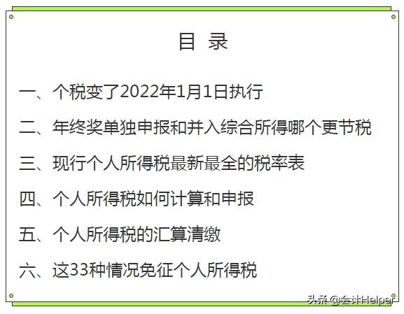 2022税率大全(个税变了！2022年1月1日执行，年终奖要这样算个税！附个税税率表)