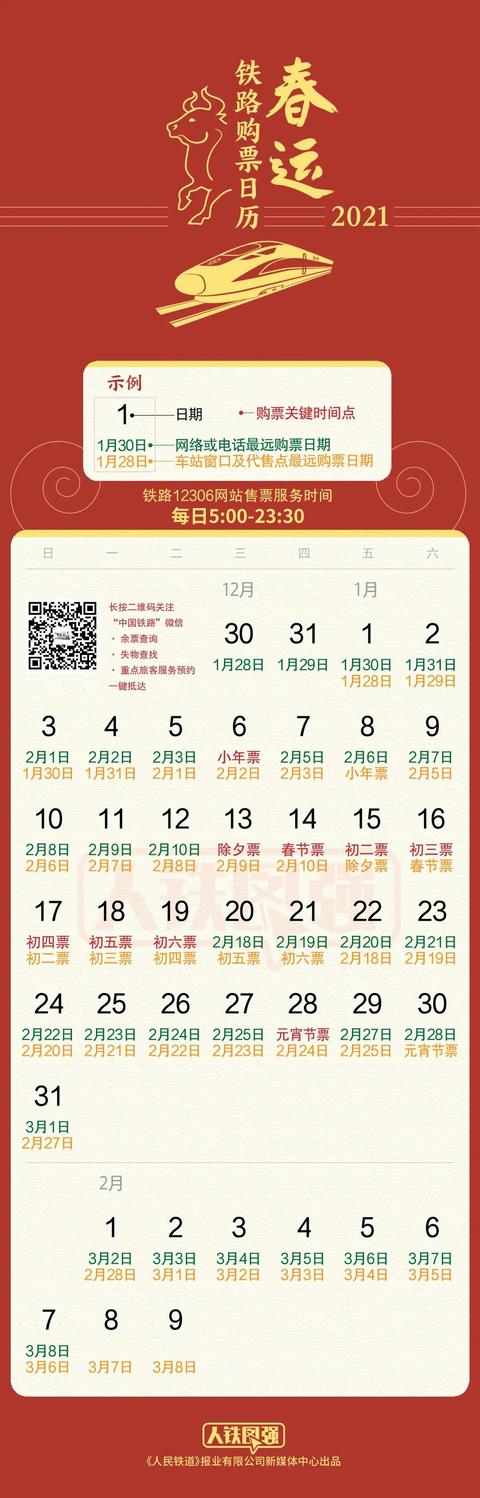 12306晚上几点关闭(今日开抢年二十九火车票：12306五点售票，全天可退票)