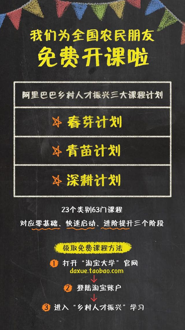 淘宝大学免费课程视频在哪里看(“全国农民手机培训周”阿里宣布免费开放63门课程)