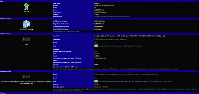 笔记本性能测试在线(英特尔A370M入门级笔记本GPU基准测试 性能接近GTX 1650 SUPER)