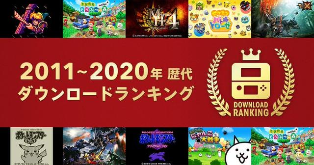 最好玩的3d游戏排行榜(任天堂公布 2011~2020 年日服3DS游戏下载榜)