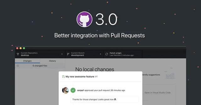 desktop(GitHub Desktop 3发布：更好地整合你的pull requests)