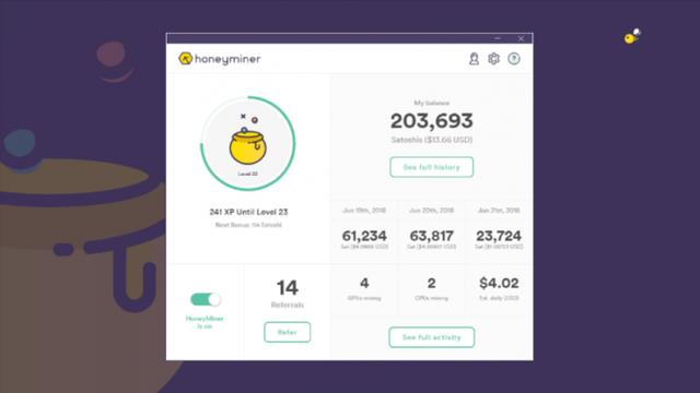 挖矿app最新版本下载(简单易用的比特币挖矿软件 Honeyminer)