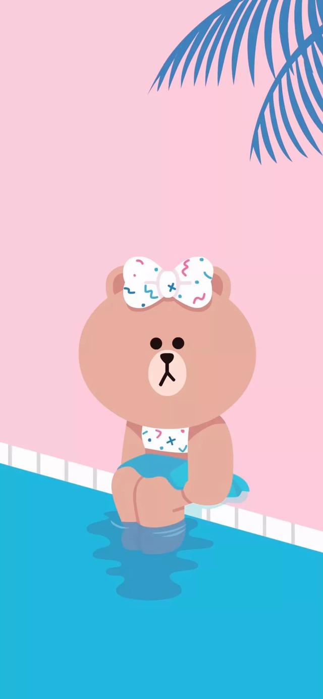 line熊壁纸(LINE布朗熊｜iPhone XS手机壁纸)