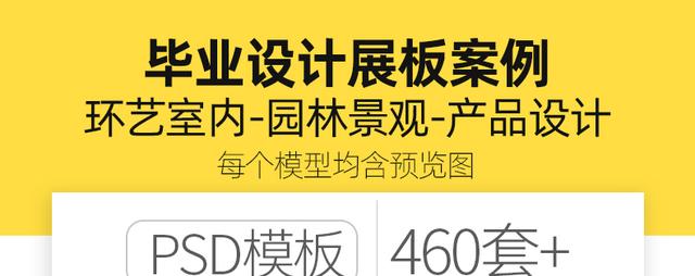 工业设计展板设计(Y591学生作品PS展板建筑产品室内服装工业设计PSD分层模板)