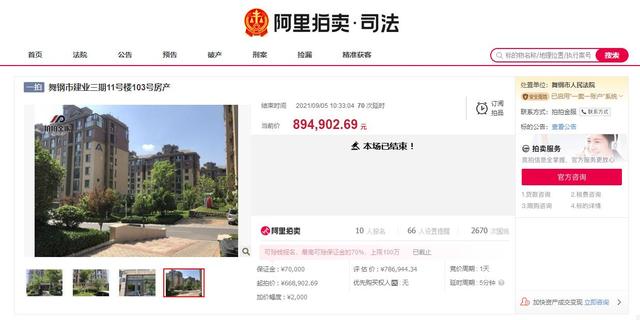 司法淘宝网房产拍卖平顶山市(河南省平顶山市一135平房产拍卖，以89万元成交)