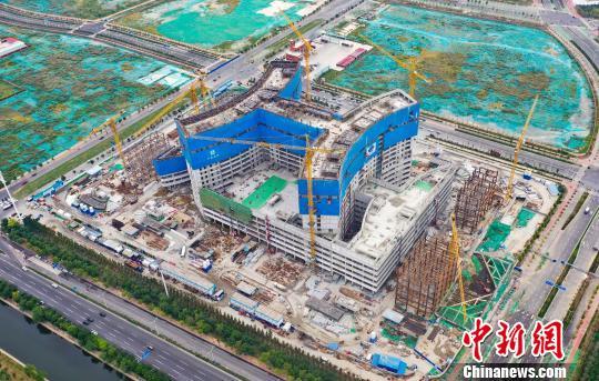 天津中心医院(天津市第一中心医院新址扩建工程主体封顶)