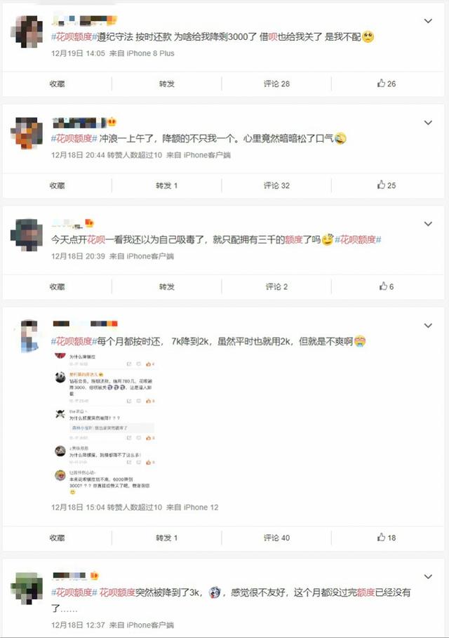微粒贷借钱的危害(花呗降低部分年轻人额度，微粒贷下调借款额度，什么信号？)