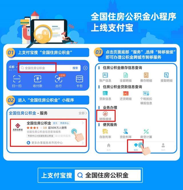 支付宝怎么查公积金明细查询(“全国住房公积金”小程序上线支付宝，可在线办理异地转移、缴存贷款查询)