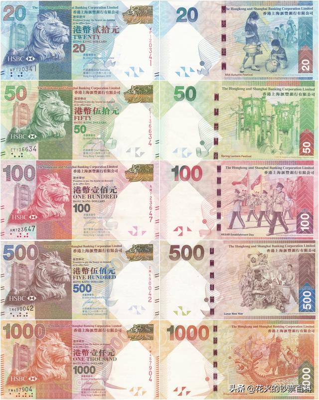 港币面值(以节日为主题，汇丰银行发行的中国特色港币，你见过吗？)