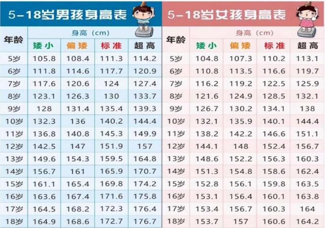 男人身高体重标准表2022(2022最新身高标准公布，医生直言：孩子若已“达标”，身高不会矮)
