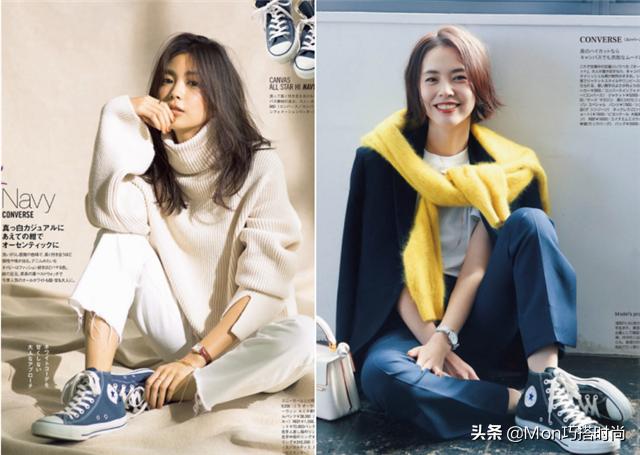 匡威的穿法(初春来一双“匡威靴”，搭裙子、裤子都好看，还能从春时髦到夏)