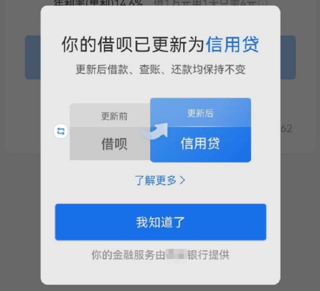 支付宝有哪些借款平台安全合法(支付宝借呗改名“信用贷”，且明确提示这一点)